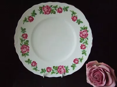 Buy Vintage Royal Vale Bone China Cake Bread & Butter Serving Plate Pink Rose Design • 4.99£