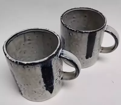 Buy Pair Of Studio Pottery Stoneware Mugs - Akiko Hirai / Japanese Interest • 41£