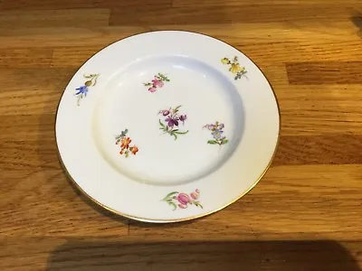 Buy Antique Meissen Butter Pat Plate/trinket Dish, Antique Scattered Flowers Meissen • 25£