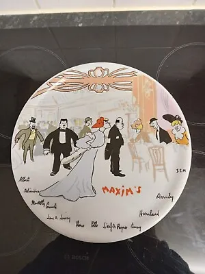 Buy Vintage Maxim's De Paris La Belle Époque Large 12” Porcelain Plate + Program • 9.99£