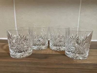Buy EDINBURGH Crystal Stamped SET 4 Juice/whisky TUMBLERS/GLASSES - 3   • 27£