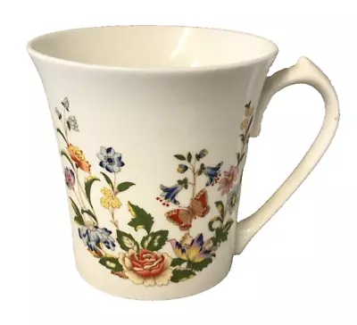 Buy Mug York Aynsley Cottage Garden White Floral Butterflies Half Pint FREE POSTAGE • 13.95£