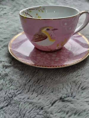 Buy Pip Home Pink Bird Cup Saucer Set Fine Porcelain No Original Box  • 18.50£