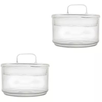 Buy 2 Glass Fruit Bowls W/ Lid - Decorative Jars & Mixing Bowl • 21.39£
