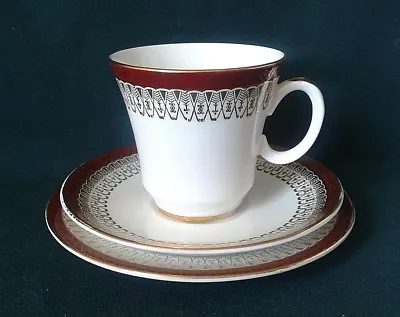 Buy Royal Grafton Majestic Cup Saucer And Side Plate Bone China Trio In Red And Gold • 34.95£