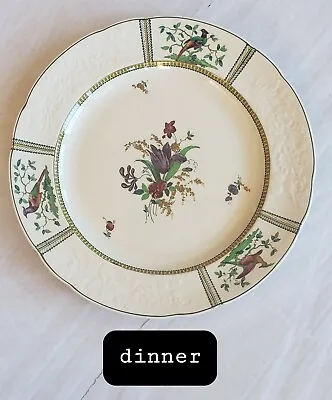 Buy Copeland Spode June Pattern Dinner Plate 1890s Green Trim 10.25  Round Flowers • 8.53£