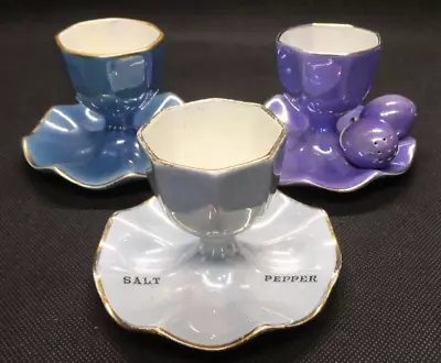 Buy Three  W & R Carlton Ware Lustre Ware Egg Cups - One With Condiments • 47£