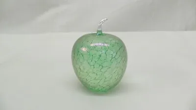 Buy John Ditchfield Iridescent Green Glass Apple Paperweight • 48.06£