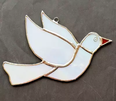 Buy White Dove Of Peace Stained Glass Hanging Handmade Suncatcher Garden Bird • 22.95£