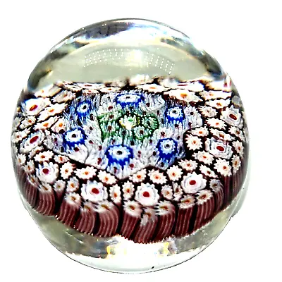 Buy Whitefriars Pedestal Glass Paperweight With Millefiori Decoration • 471.35£