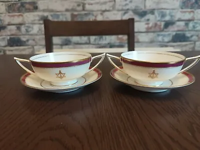 Buy Minton Double Handled Cup And Saucer Set Of 2 Very Rare  • 45£