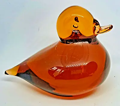 Buy Vintage Wedgwood Amber Topaz -  Duckling - Glass Paperweight • 28.99£