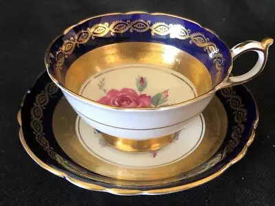 Buy Good Vintage Paragon Bone China Rose And Gilt Tea Cup And Saucer. • 9.99£