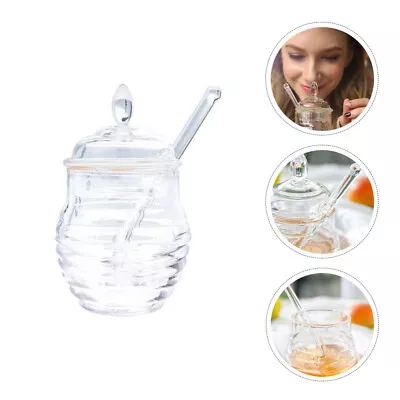 Buy Honey Jar Dispenser Crystal Honey Jar Jam Bottle Leak Proof Honey Dispenser • 14.78£