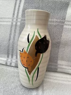 Buy Ellgreave Pottery Flowers Vase 26cm Cream - Made In England • 2.99£