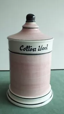 Buy Toni Raymond Pottery Cotton Wool Container Jar Pot - A/f - Pink, Black & Cream • 0.99£