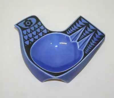 Buy John Clappison For Hornsea Pottery ~Bird Pin Tray / Ashtray~Blue ~VGC (SC20) • 60£