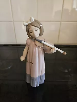 Buy Lladro Nao Girl With Violin Figurine 1034 • 39.95£