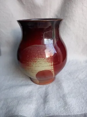 Buy Welsh Studio Craft Pottery Vase. Large. Lustre Glazed.  Signed.  17cm Tall  • 17£