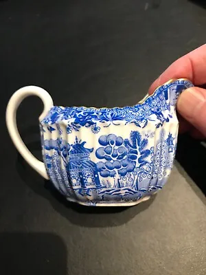 Buy Copeland Lovely Small Bright Blue/white Fluted Willow Pattern Creamer/milk Jug • 9.99£