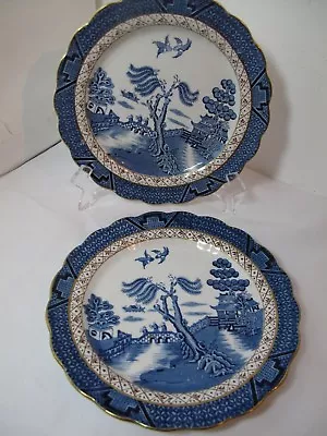 Buy 2 Vintage Willow Plates 8  Booths Old Willow Ware Plate • 12.95£