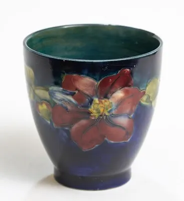 Buy Vintage Moorcroft Hibiscus Art Pottery Vase Blue Ground Mid 20th Century • 74.99£