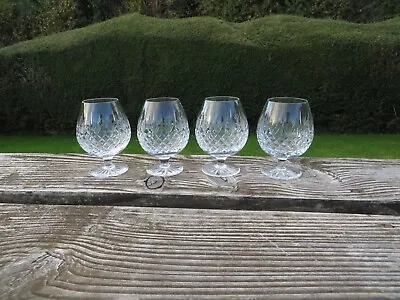 Buy 4 Webb Corbett Cut Glass Brandy Balloon Snifters Glasses - Hobnail & Fan • 19.99£