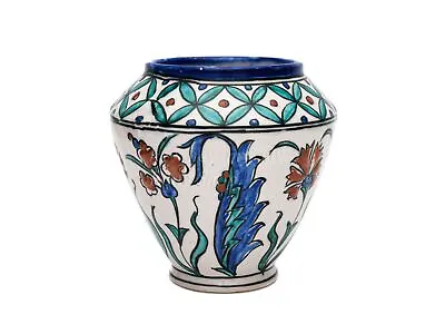 Buy Iznik Flower Vase • IKAROS Rhodes Greek Pottery • Turquoise Ceramic Ottoman • 331.92£