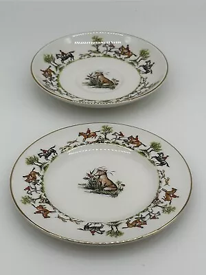 Buy Tally Ho Pattern Towle Saucer & Bread Plate  Maddock England  Fox Hunt- Lot Of 2 • 19.18£
