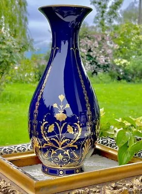 Buy Sevres Large Vase 1875 Rare Decor Cobalt Blue And Gildings • 937.12£