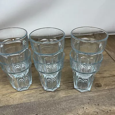 Buy Set Of 6 Clear Drinking Glasses 13cm Tall • 14.99£