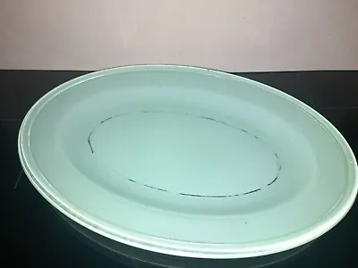 Buy Mid Century Pyrex Mint Green Glass Oval Serving Plate 50's Homewares • 5£