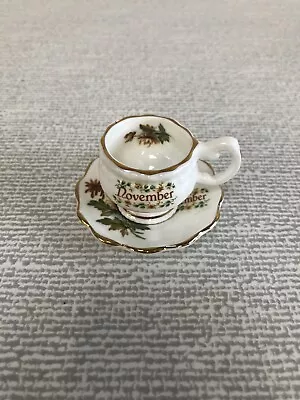 Buy Blue Waters Of England Staffordshire Fine Bone China Minature Cup And Saucer  • 6.99£