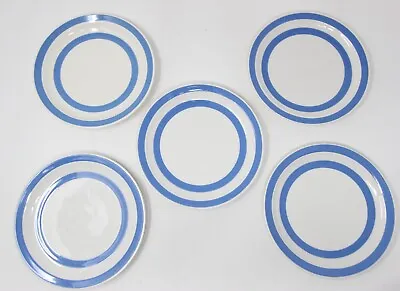 Buy 5 X Vintage Cornish Ware Ironstone Blue White Small Side Plate Made In Ireland • 35£