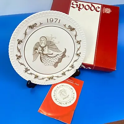 Buy Christmas 1971 Vintage Spode Plate Display History Plate Boxed COA Singing Angel • 16.47£