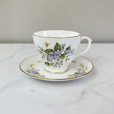 Buy Vtg Duchess England Bone China Floral Violetta Teacup & Saucer Set Victorian • 9.86£