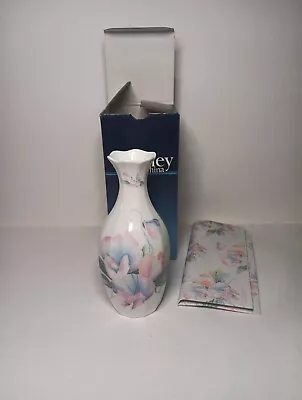 Buy Aynsley Little Sweetheart Fine Bone China Floral Vase 7  Tall Boxed With Paper • 8.99£