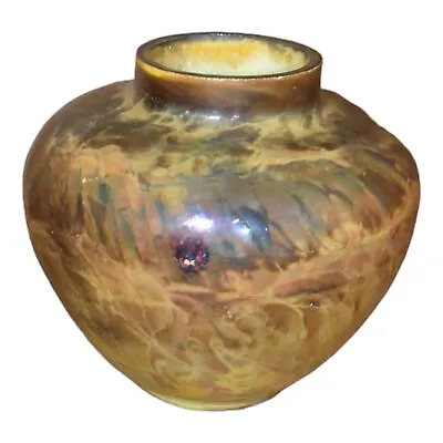 Buy Theophilus Brouwer Middle Lane Vintage Pottery Metallic Iridescent Ceramic Vase • 848.78£