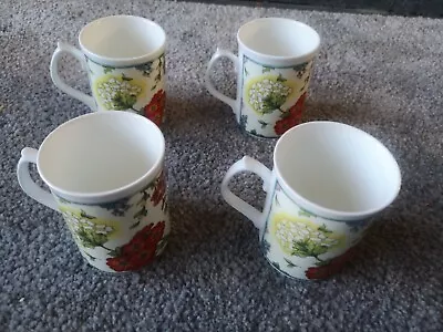 Buy Fine Bone China Mugs Vintage Set Of 4 Floral Duchess • 25£