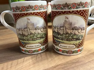 Buy James Sadler Windsor Castle Bone China England Coffee Tea Cup Mug Set Of 2 • 8.99£