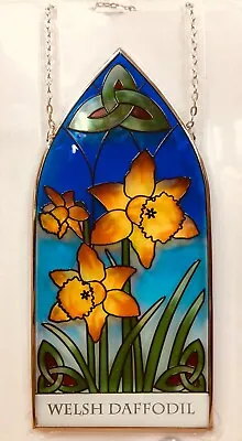 Buy Stained Glass Sun-catcher Window Hanging Decoration - New Daffodils Design Wales • 19.95£
