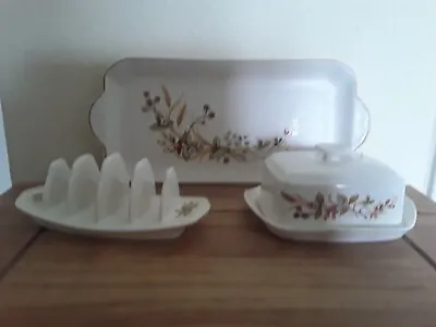 Buy St Michael / Marks & Spencer Harvest Toast Rack,butter Dish And Sandwich Plate • 15£