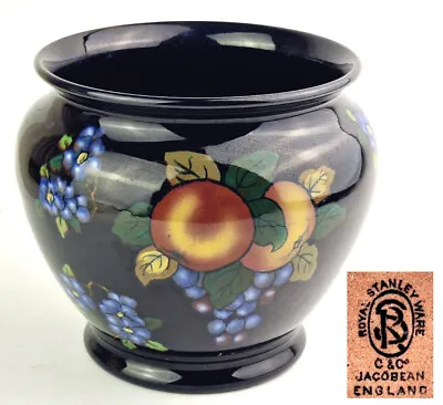 Buy Royal Stanley Ware England Ceramics Vase Hand Painted Fruity Flowers Um 1930 • 81.82£
