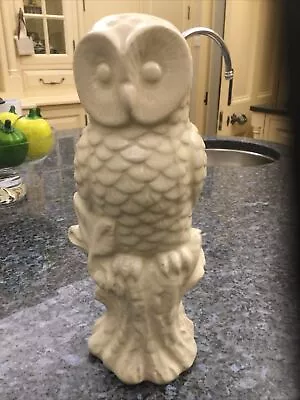 Buy Antique Creamware? Owl Sat On Branch. Very Large 33cm Tall • 19£