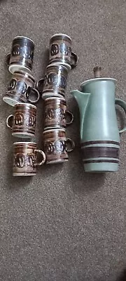 Buy Cinque Ports Pottery Monastery Rye Coffe Pot And 8 Cups • 10£