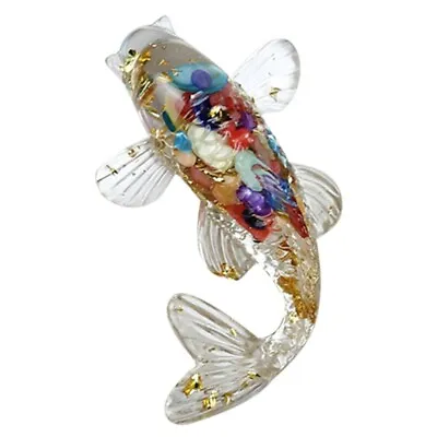 Buy Natural Crystal Gravel Fish Shape Ornaments Decorative Mini Figurines • 3.59£