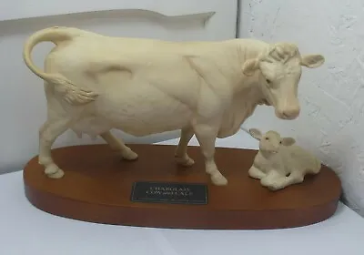 Buy Beswick Charolais Cow & Calf A2648/2652 Connoisseur Collection On Wooden Plinth • 270£