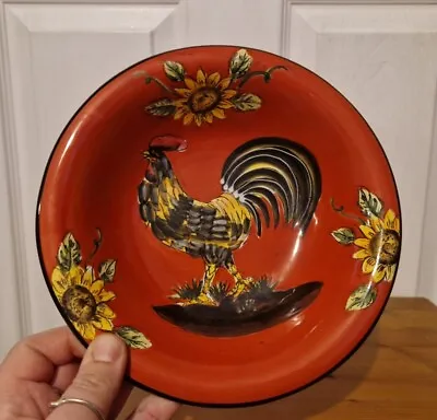 Buy Maxcera Vintage Red Handpainted Rooster Bowl Country Kitchen Display • 25£