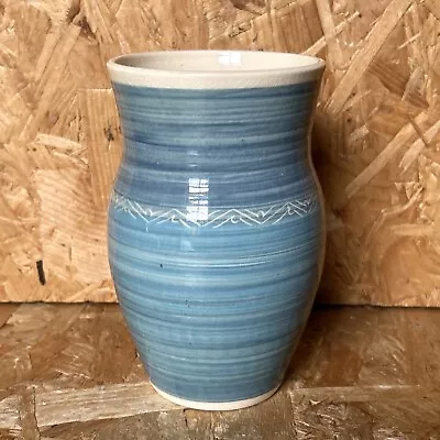 Buy Vintage 1950s Donald Beckley Isle Of Wight Studio Pottery Blue Vase 14cm • 7.99£