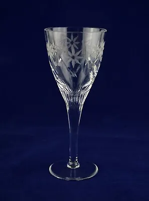 Buy Bohemia Crystal Hand Cut Floral Sherry / Port Glass - 14.7cms (5-3/4 ) Tall • 12.50£
